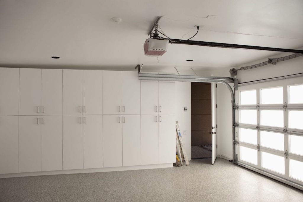 Fitted cupboard in garage